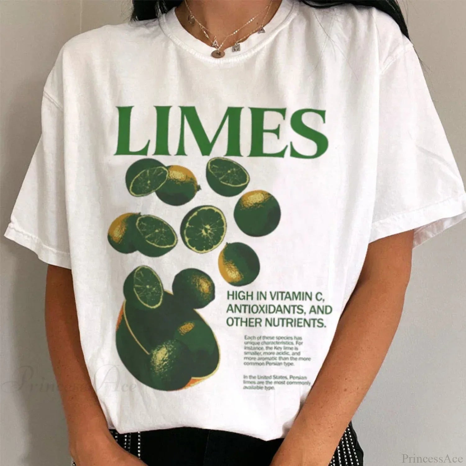 Retro Limes Graphic Oversized T-shirt image 1