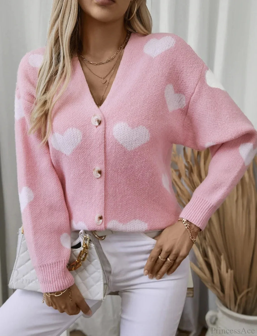 Retro Love Single-Breasted Loose Cardigan image 1