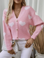 Retro Love Single-Breasted Loose Cardigan image 1