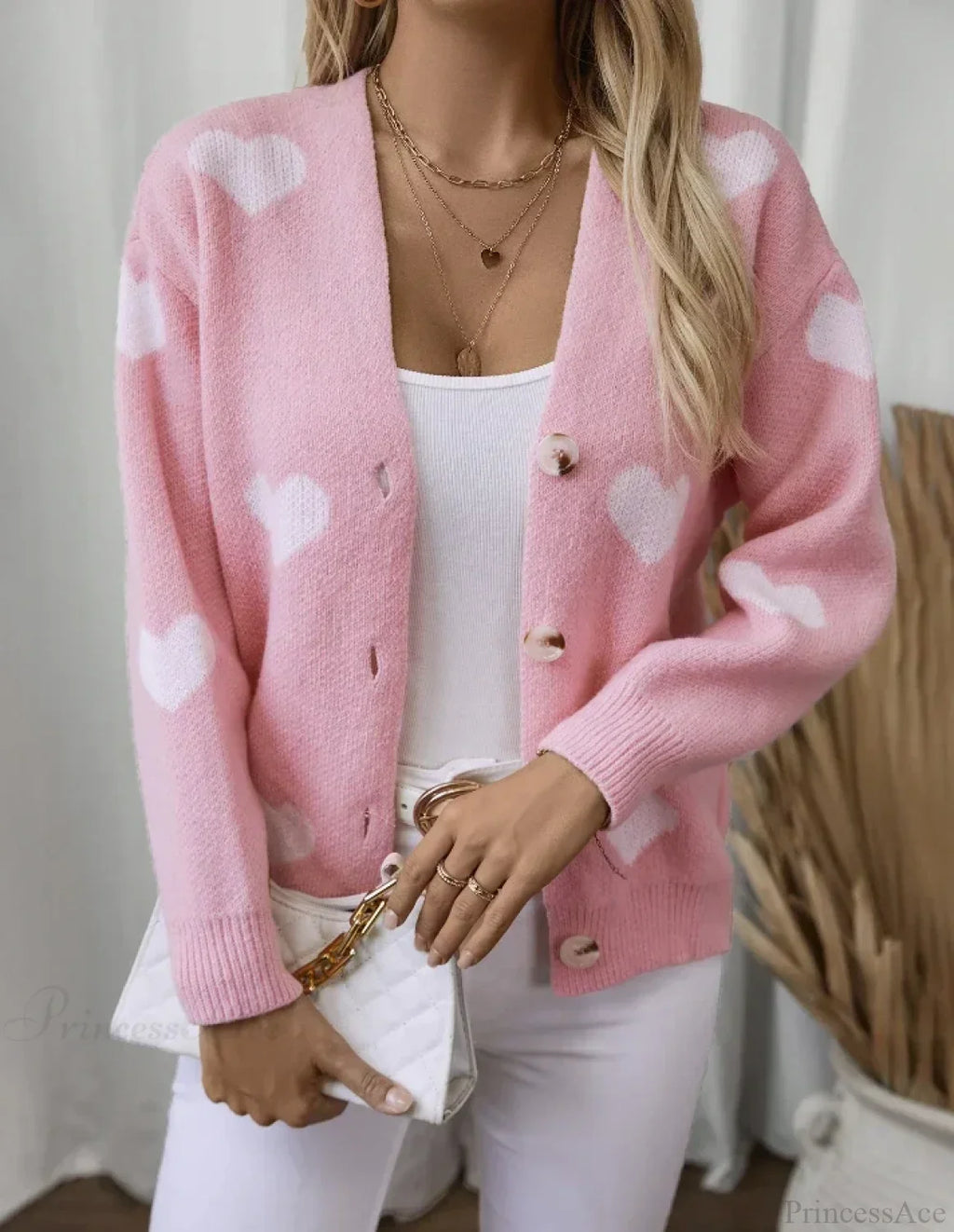 Retro Love Single-Breasted Loose Cardigan image 4
