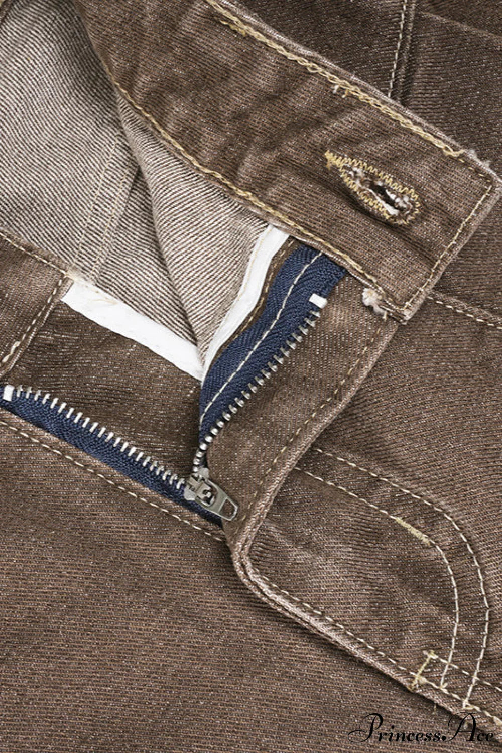 Retro Maillard Distressed Wide Leg Floor Jeans image 3