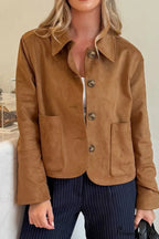 Retro Old Money Suede Coat image 4