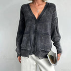 Retro Oversized Soft Button Knitted Cardigan image 3