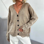 Retro Oversized Soft Button Knitted Cardigan image 4