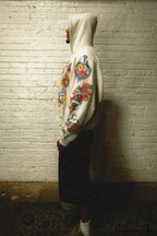Retro Pattern Printed Loose Hoodie image 3