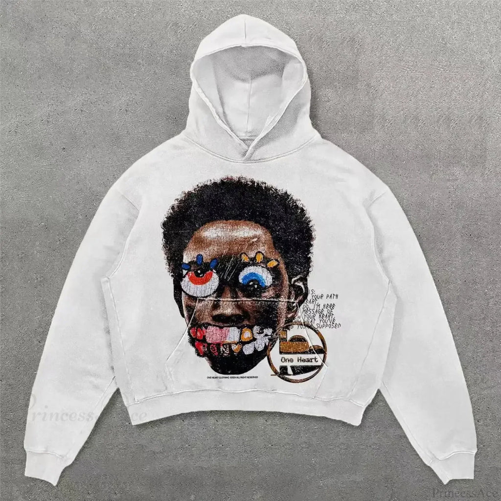 Retro Punk Printed Hoodie image 6