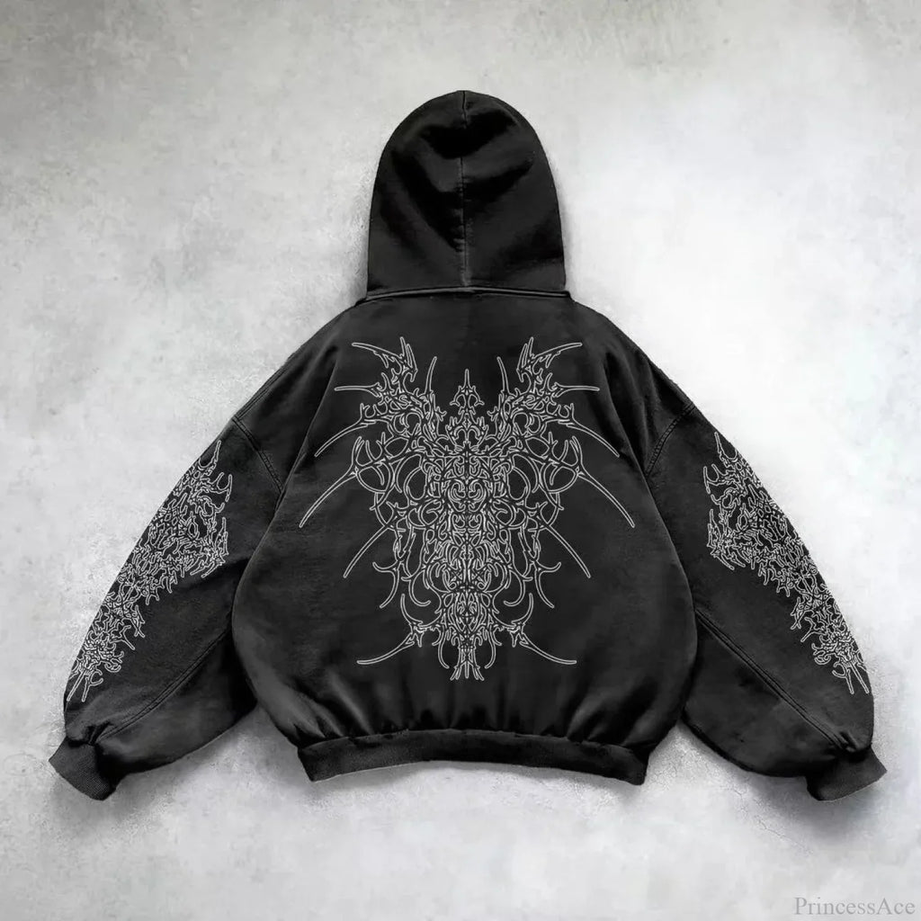 Retro Punk Printed Hoodie image 5