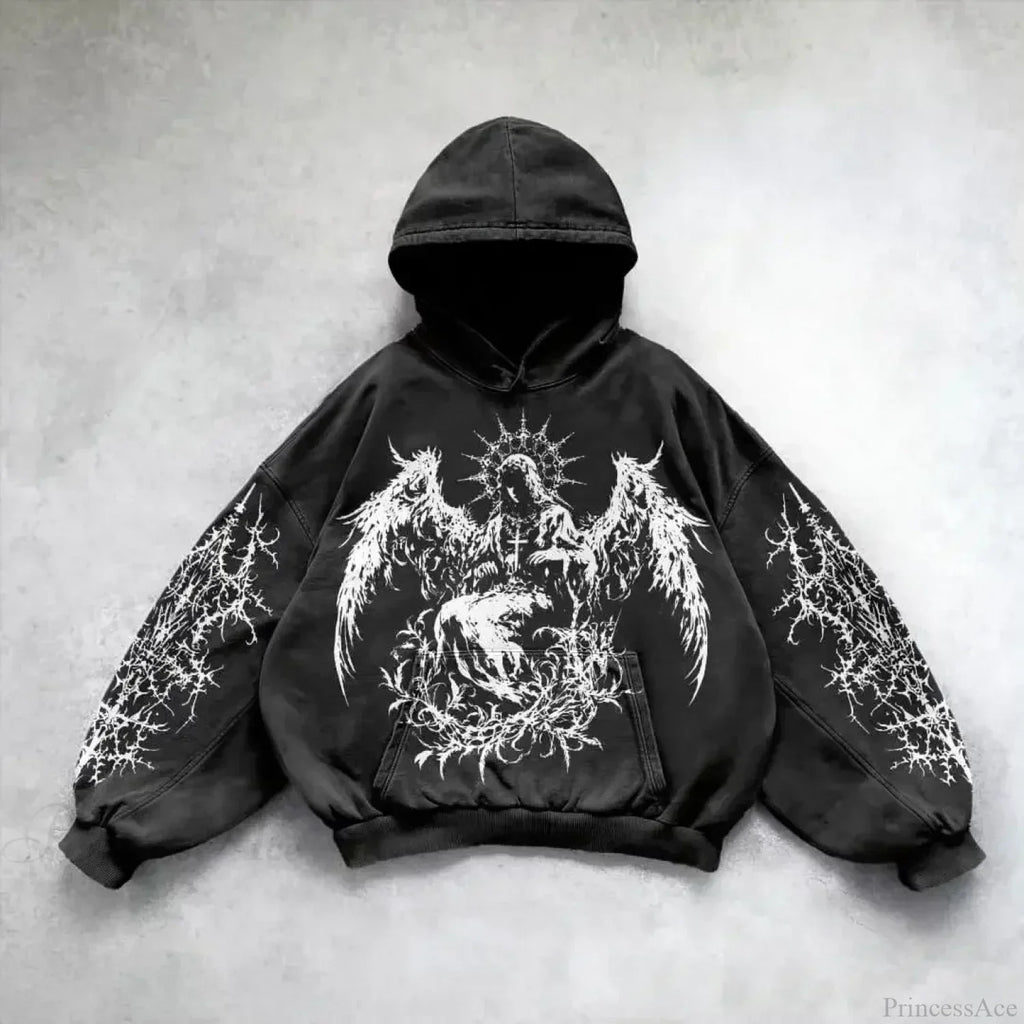 Retro Punk Printed Hoodie image 9