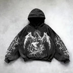 Retro Punk Printed Hoodie image 9