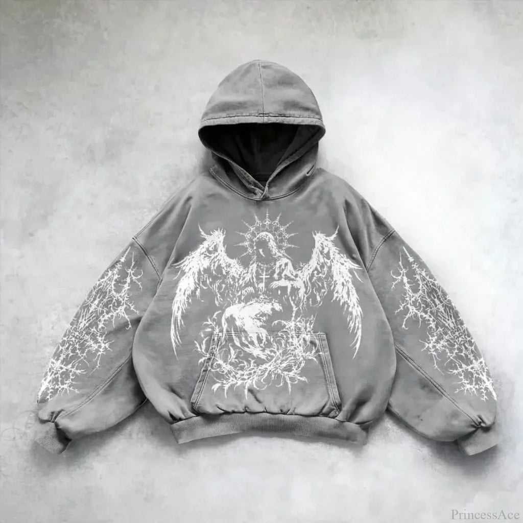 Retro Punk Printed Hoodie image 10