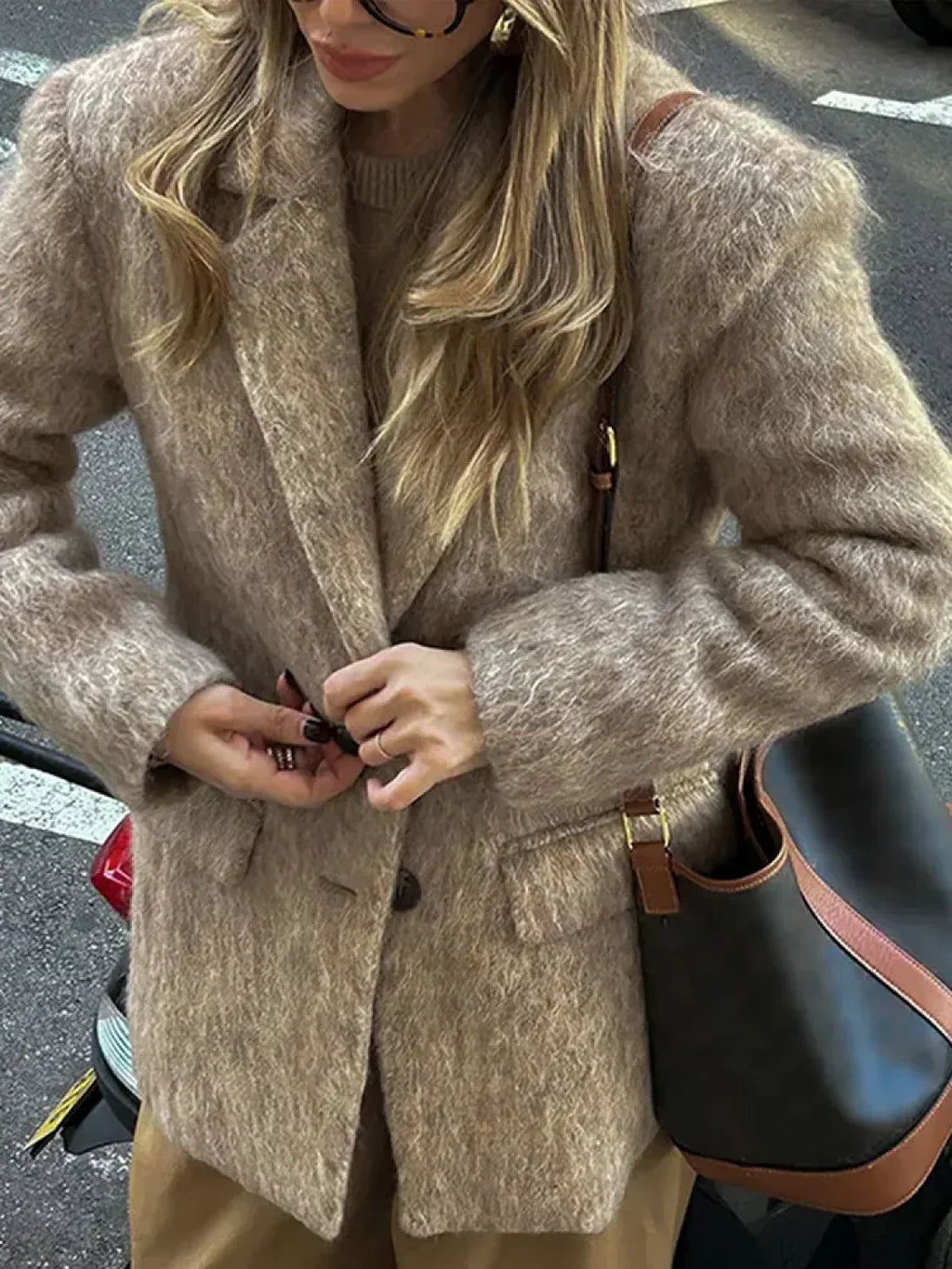Retro Wool Button Turn-Down Overcoat image 1