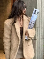 Retro Wool Button Turn-Down Overcoat image 4