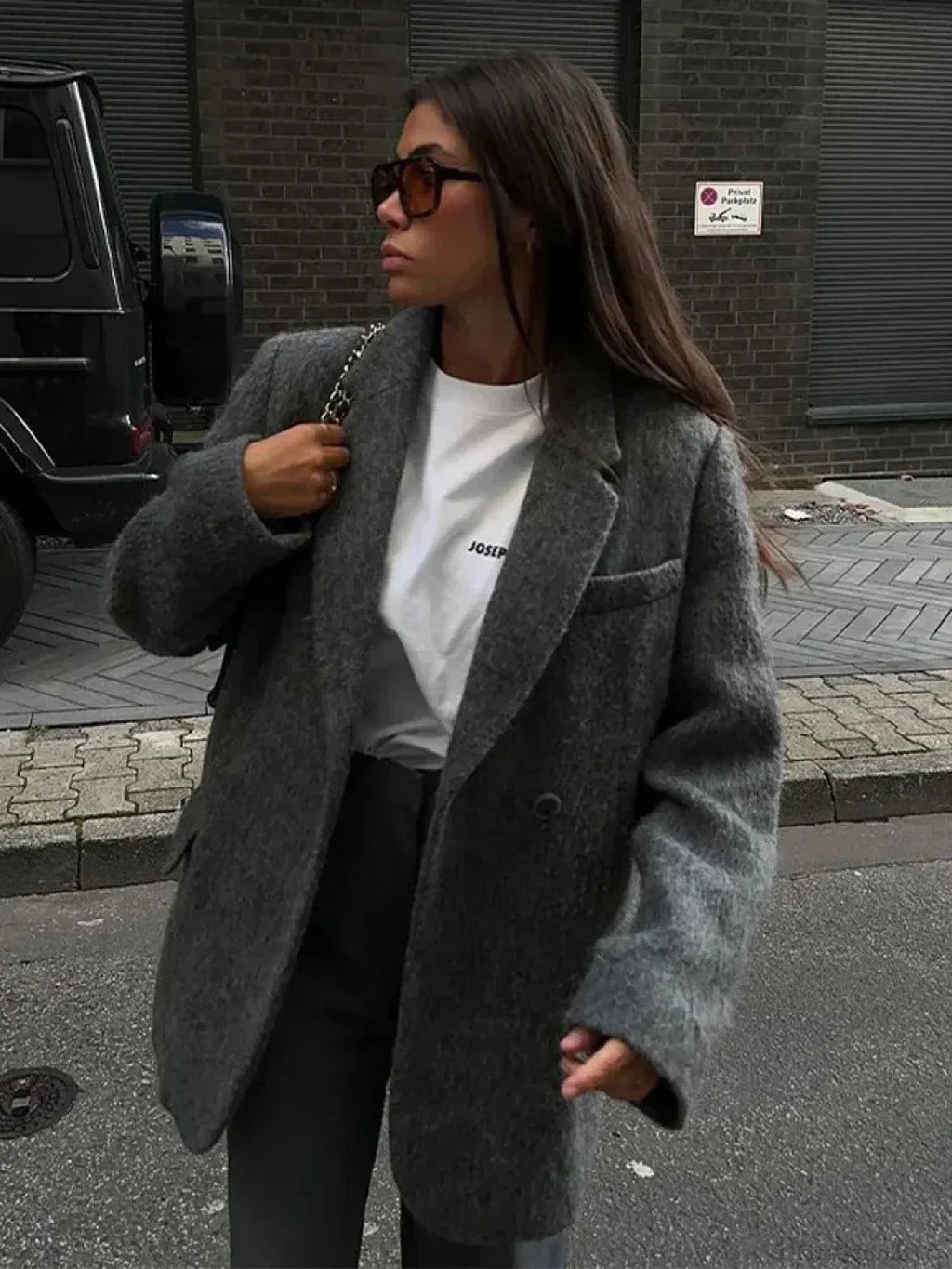 Retro Wool Button Turn-Down Overcoat image 5