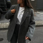 Retro Wool Button Turn-Down Overcoat image 7