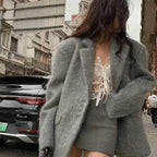 Retro Wool Button Turn-Down Overcoat image 9