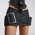 Retro Zipper High-Waist Skirt image 1
