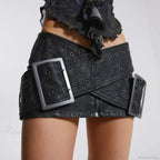 Retro Zipper High-Waist Skirt image 1
