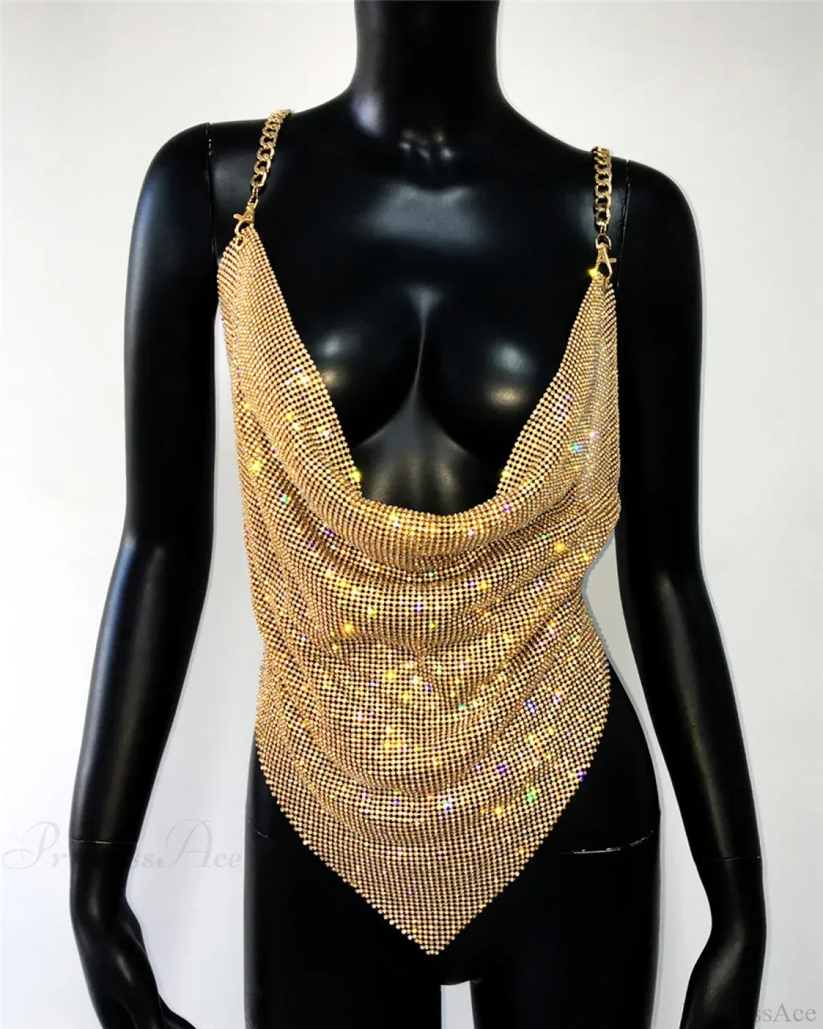 Rhinestone Grid Fishnet Party Dress image 5