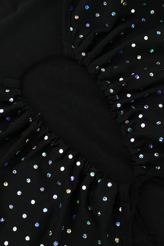 Rhinestone Mesh Cutout Dress image 9