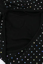 Rhinestone Mesh Cutout Dress image 11