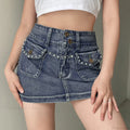 Rhinestone Punk Pocket Skirt image 1