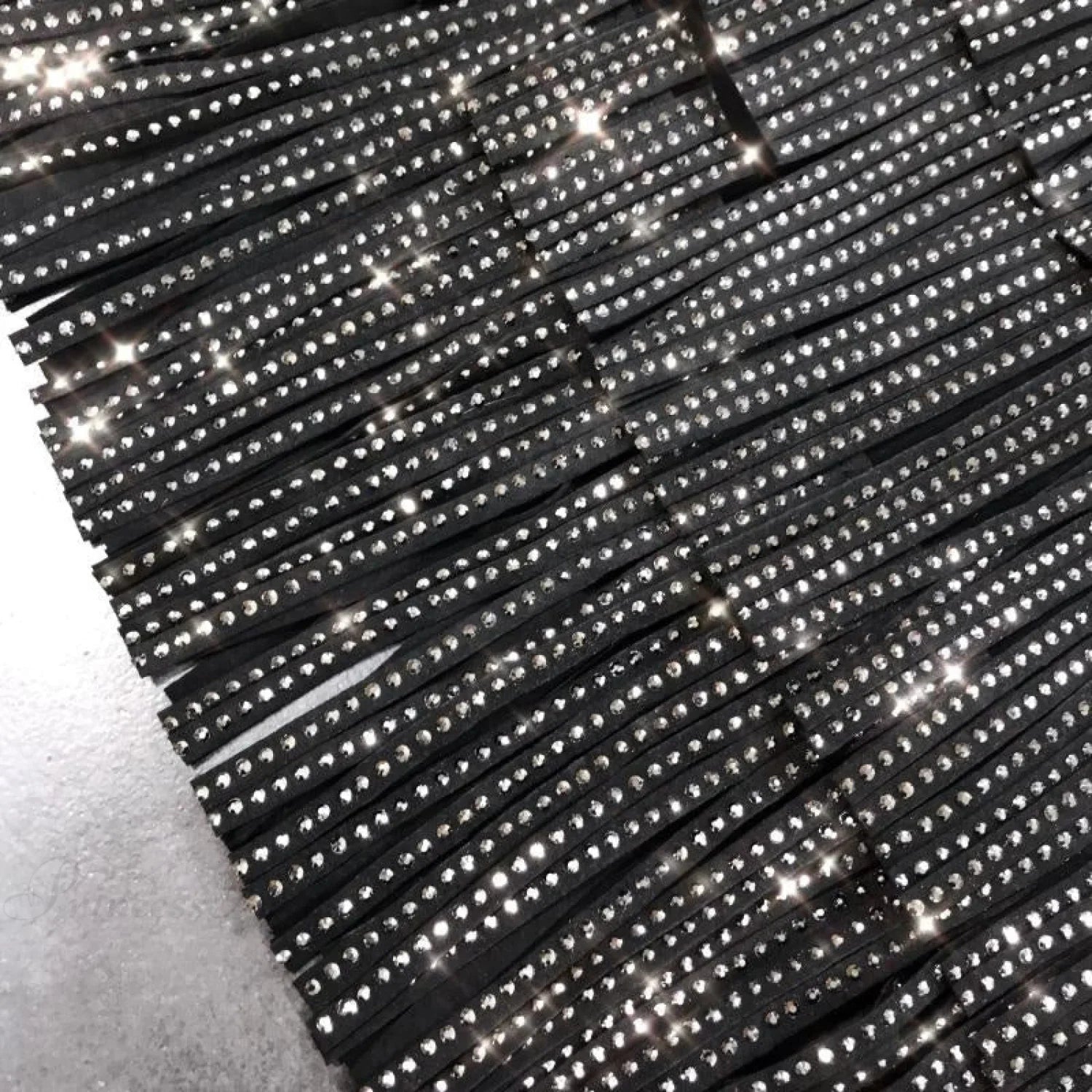 Rhinestones Tassel  High Waist Belt Skirt image 5
