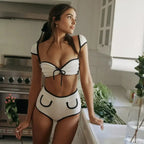 Ribbed Bandage High Cut Bikini Set image 1