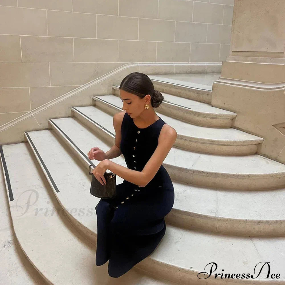 Ribbed Buttoned Stylish Midi Dress image 22