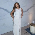 Ribbed Buttoned Stylish Midi Dress image 10