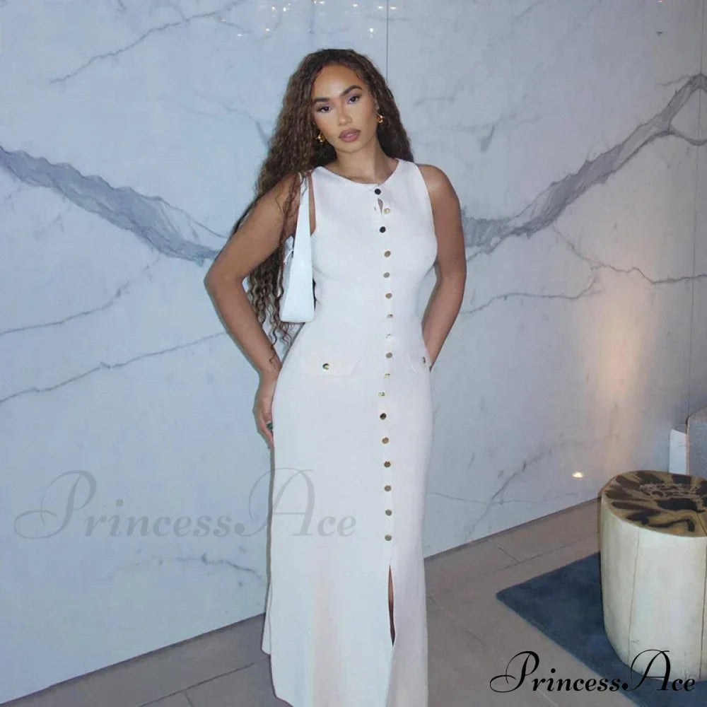Ribbed Buttoned Stylish Midi Dress image 10
