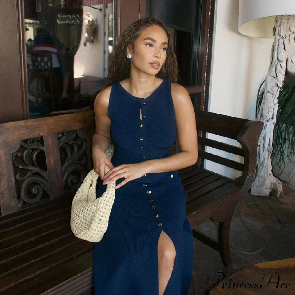 Ribbed Buttoned Stylish Midi Dress image 16