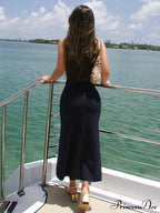 Ribbed Buttoned Stylish Midi Dress image 19