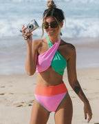 Ribbed Cross High Waist Two Piece Set image 2