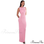 Ribbed Knit Bandeau Charming Sleeveless Midi Dress image 10