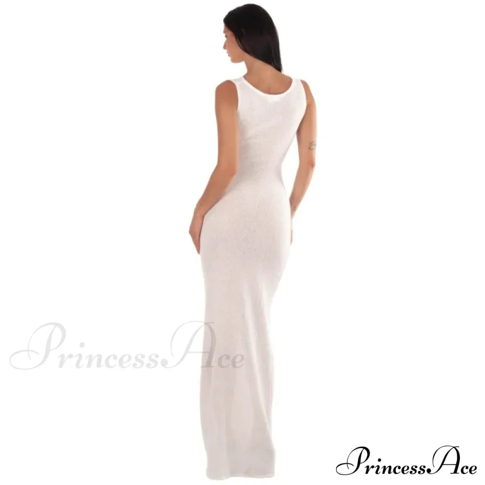 Ribbed Knit Bandeau Charming Sleeveless Midi Dress image 16