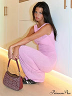 Ribbed Knit Bandeau Charming Sleeveless Midi Dress image 21