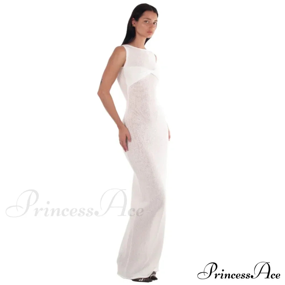 Ribbed Knit Bandeau Charming Sleeveless Midi Dress image 14