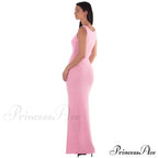 Ribbed Knit Bandeau Charming Sleeveless Midi Dress image 11