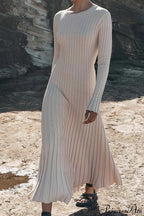 Ribbed Knit Tie Waist Dress image 5