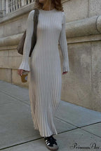 Ribbed Knit Tie Waist Dress image 6