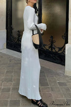 Ribbed Knit Tie Waist Dress image 4