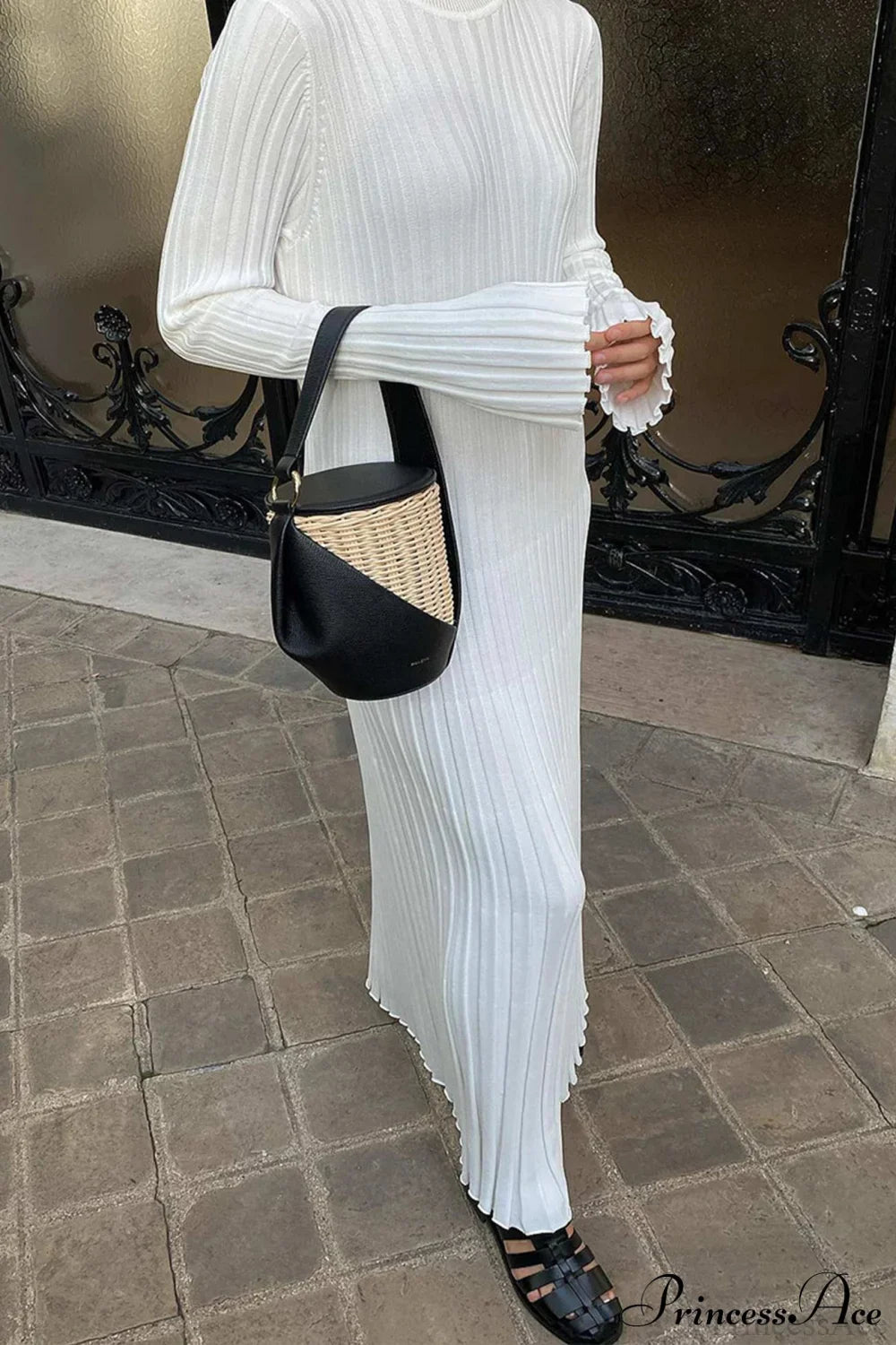 Ribbed Knit Tie Waist Dress image 3