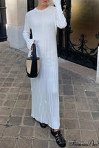 Ribbed Knit Tie Waist Dress image 2