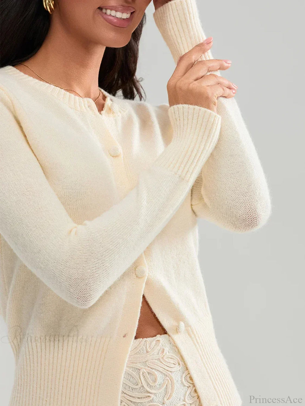Ribbed Long Sleeve Button Cardigan image 5