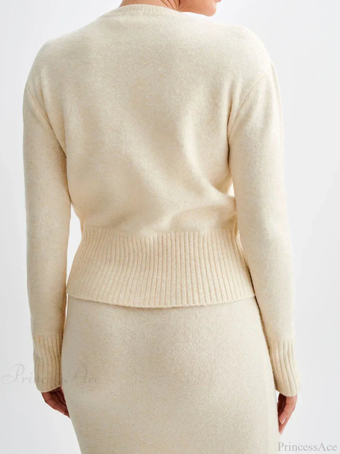Ribbed Long Sleeve Button Cardigan image 2