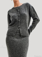 Ribbed Long Sleeve Button Cardigan image 4
