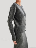 Ribbed Long Sleeve Button Cardigan image 3