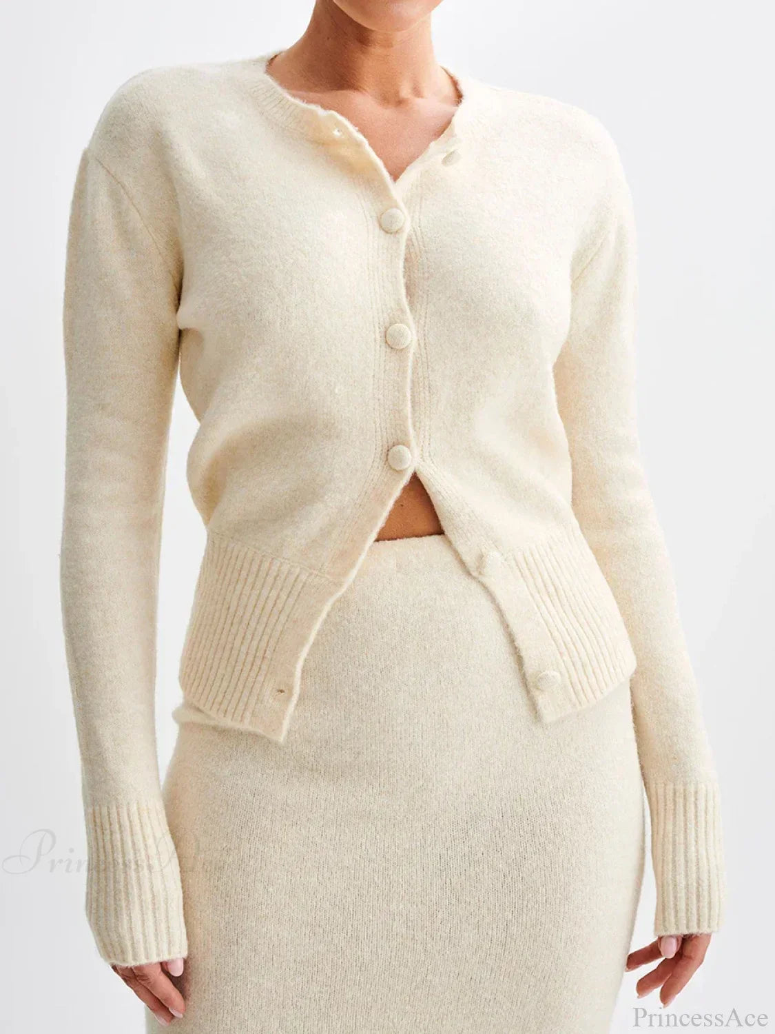 Ribbed Long Sleeve Button Cardigan image 1