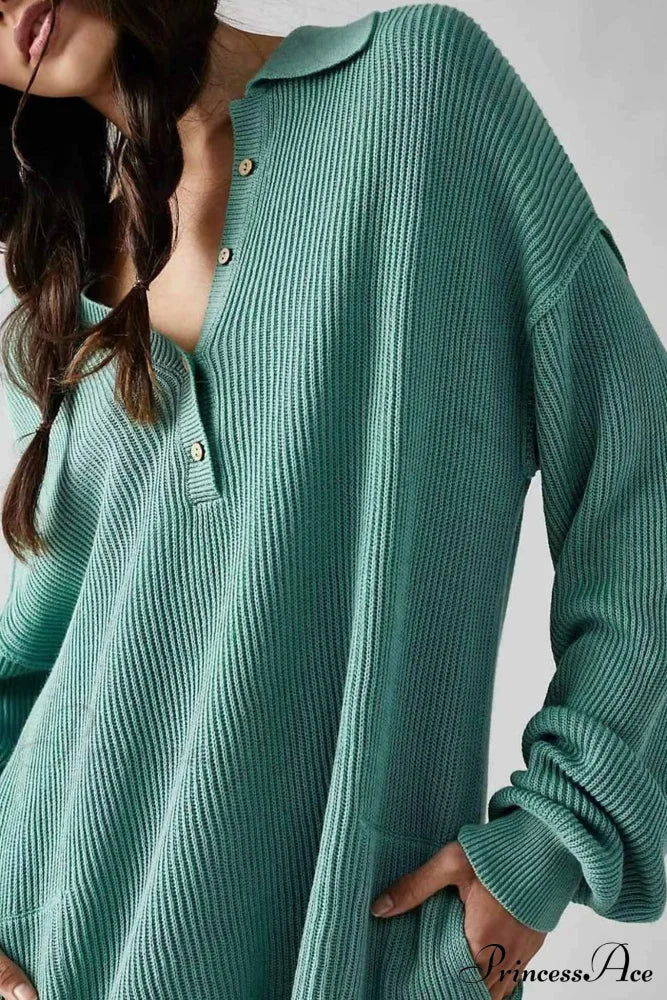 Ribbed Rompers with Lapel and Long Sleeves image 3