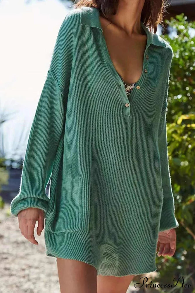 Ribbed Rompers with Lapel and Long Sleeves image 1